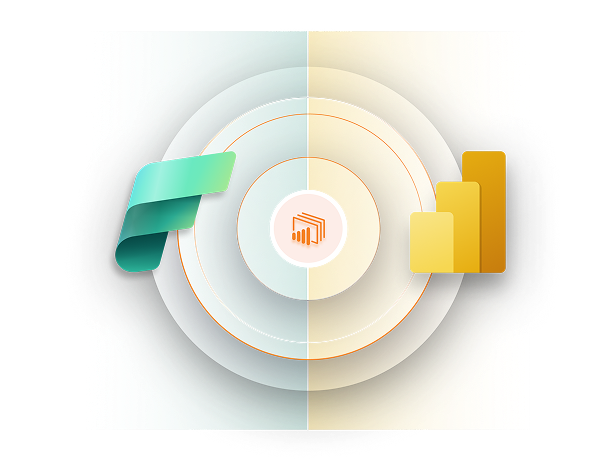 Comparison showing PowerBI Portal vs Power BI Embedded with Fabric capacity